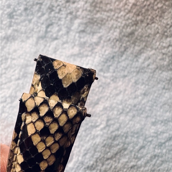 For Michele watch - GENUINE PYTHON WATCH BAND. Size 16mm.   Made in USA. - Picture 5 of 5